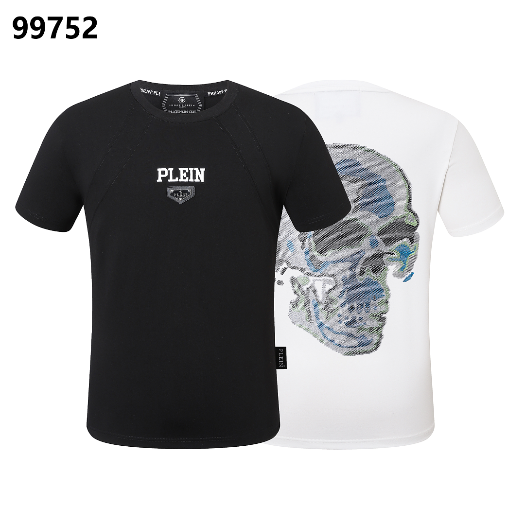 P**P Men's Brand Loyalist Logo Emblem T-Shirt | Black White