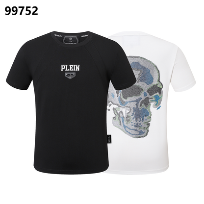 P**P Men's Brand Loyalist Logo Emblem T-Shirt | Black White