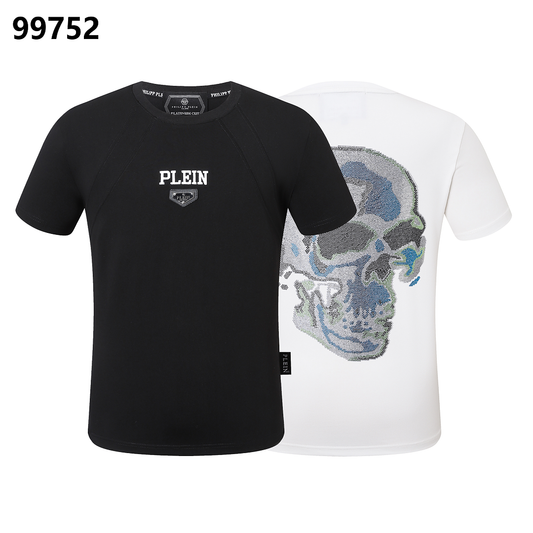 P**P Men's Brand Loyalist Logo Emblem T-Shirt | Black White