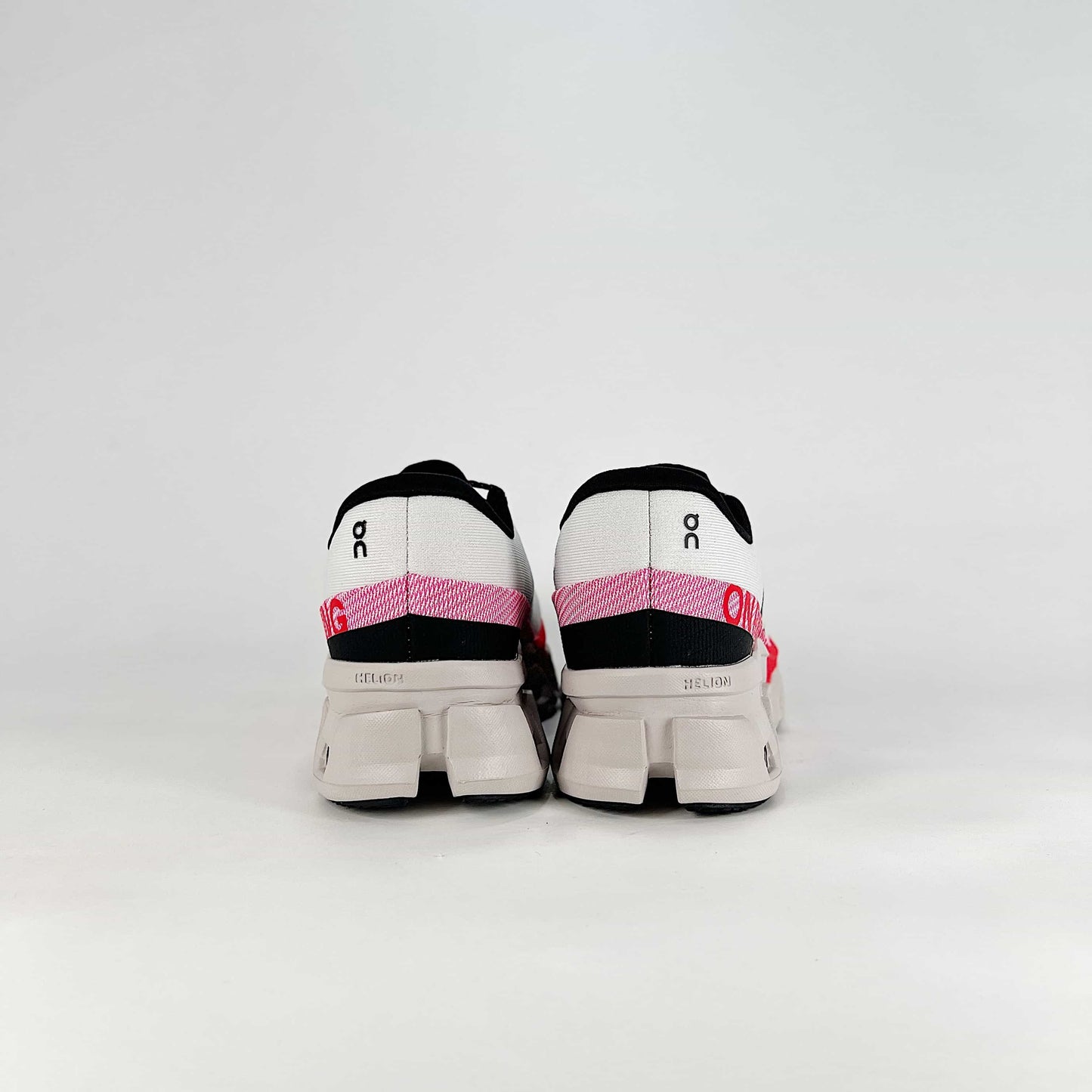 On Running Cloudmonster – White & Red Unisex Maximum Cushion Running Shoes