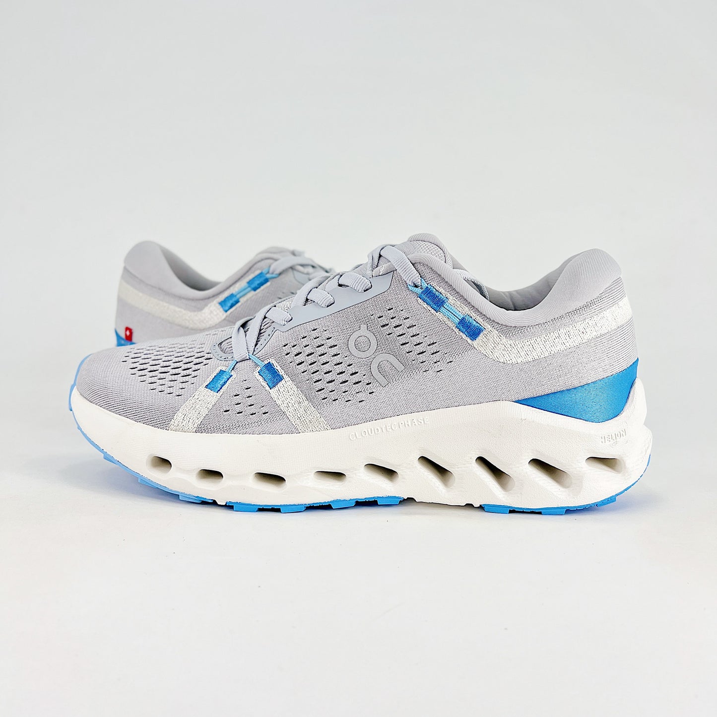 On Cloudsurfer 2 – Ice Grey & Azure Blue Unisex Soft Cushioned Breathable Running Shoes