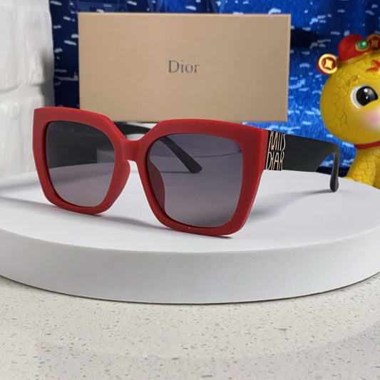 D**R Oversized Square Sunglasses | Red & Black Two-Tone Frame, Grey Gradient Lenses & 3D Logo Temple | 4 Colorways