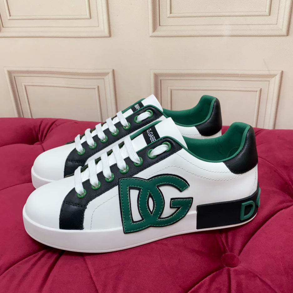 D*G 2026 Luxury Genuine Leather Casual Sneakers - Italian Designer Unisex Shoes