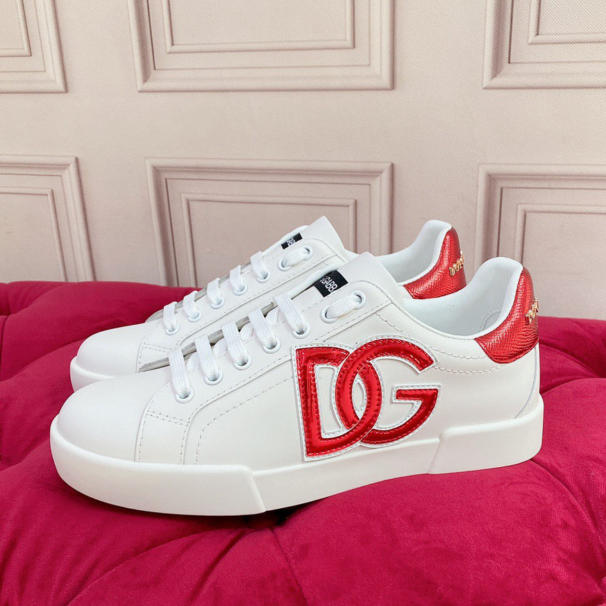 D*G 2026 Luxury Genuine Leather Casual Sneakers - Italian Designer Unisex Shoes