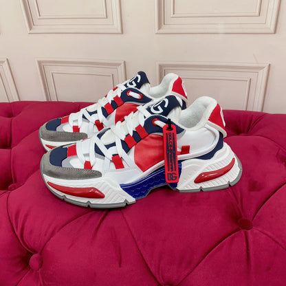 D*G 2026 Luxury Genuine Leather Casual Sneakers - Italian Designer Unisex Shoes