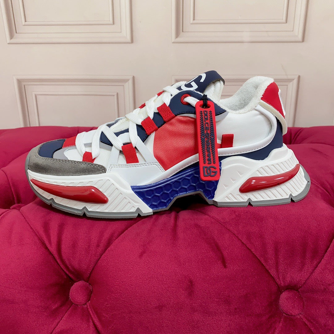 D*G 2026 Luxury Genuine Leather Casual Sneakers - Italian Designer Unisex Shoes