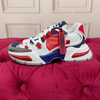 D*G 2026 Luxury Genuine Leather Casual Sneakers - Italian Designer Unisex Shoes