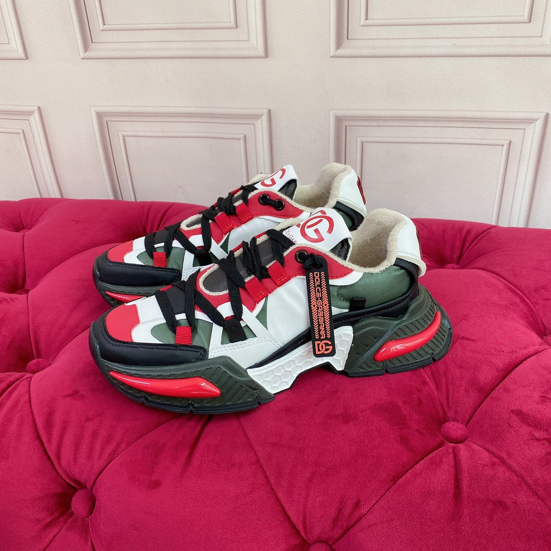 D*G 2026 Luxury Genuine Leather Casual Sneakers - Italian Designer Unisex Shoes