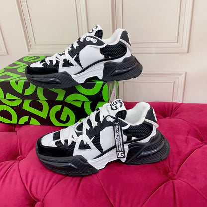 D*G 2026 Luxury Genuine Leather Casual Sneakers - Italian Designer Unisex Shoes