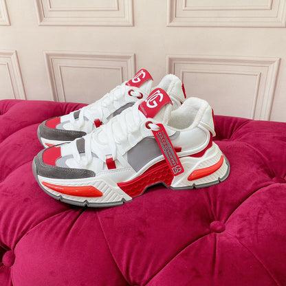 D*G 2026 Luxury Genuine Leather Casual Sneakers - Italian Designer Unisex Shoes