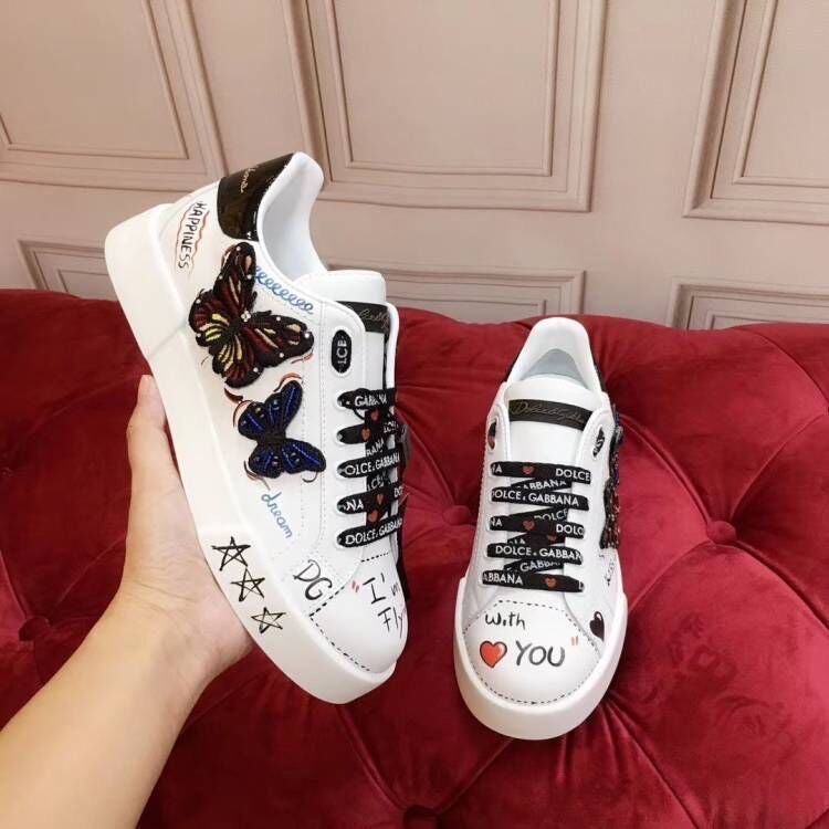 D*G 2026 Luxury Genuine Leather Casual Sneakers - Italian Designer Unisex Shoes