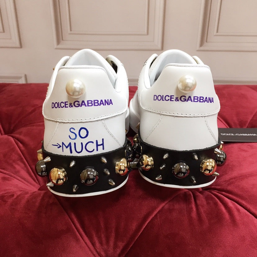 D*G 2026 Luxury Genuine Leather Casual Sneakers - Italian Designer Unisex Shoes