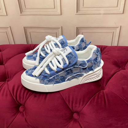 D*G 2026 Luxury Genuine Leather Casual Sneakers - Italian Designer Unisex Shoes