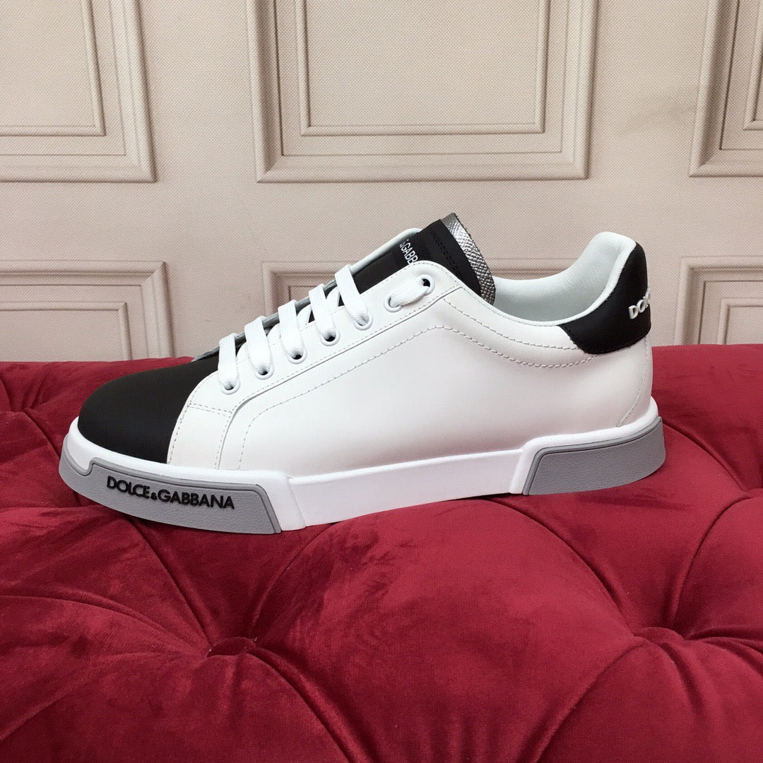 D*G 2026 Luxury Genuine Leather Casual Sneakers - Italian Designer Unisex Shoes
