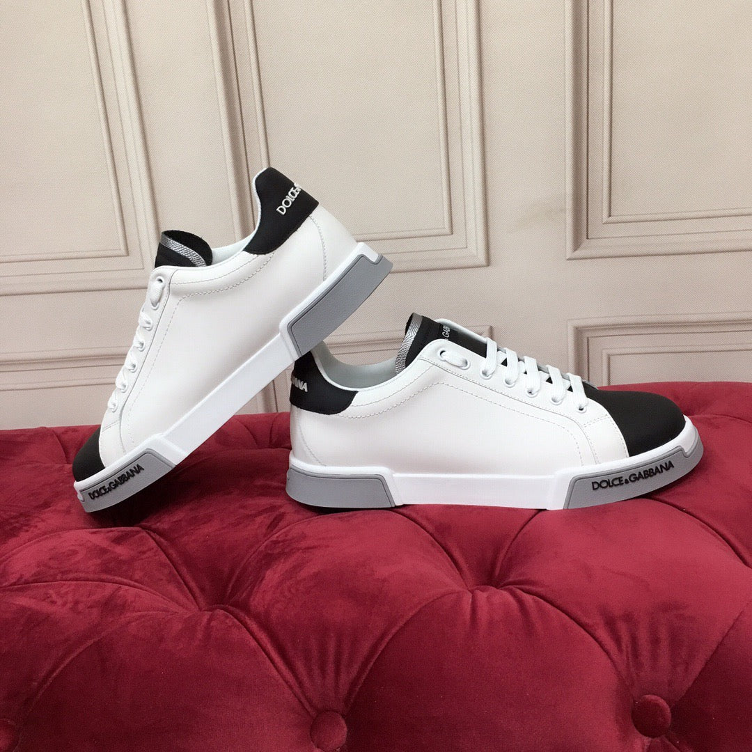 D*G 2026 Luxury Genuine Leather Casual Sneakers - Italian Designer Unisex Shoes