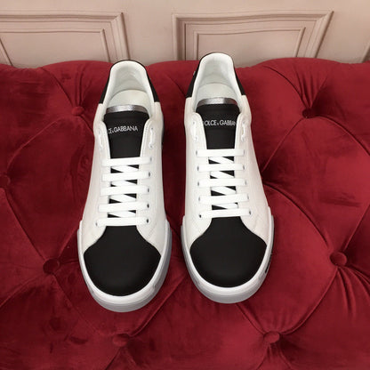 D*G 2026 Luxury Genuine Leather Casual Sneakers - Italian Designer Unisex Shoes