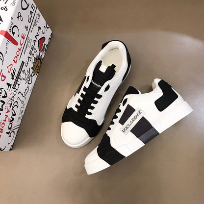 D*G 2026 Luxury Genuine Leather Casual Sneakers - Italian Designer Unisex Shoes