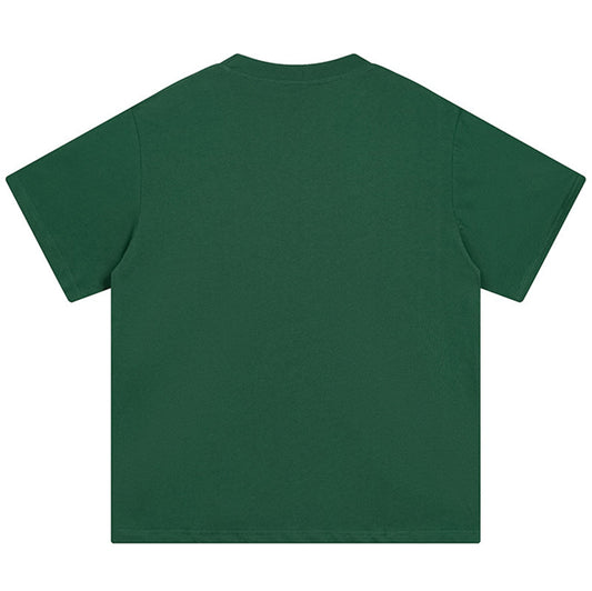 Sp5der Spider Web Print Gothic Punk T-Shirt Green