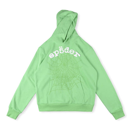 Sp5der Spider Web Hoodie-Green #8208