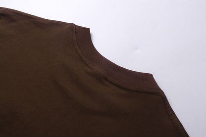 Sp5der 555555 Angel Number T-Shirt Brown
