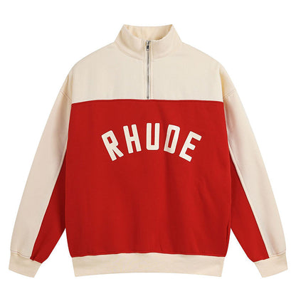 RHUDE Contrast Varsity cotton sweatshirt
