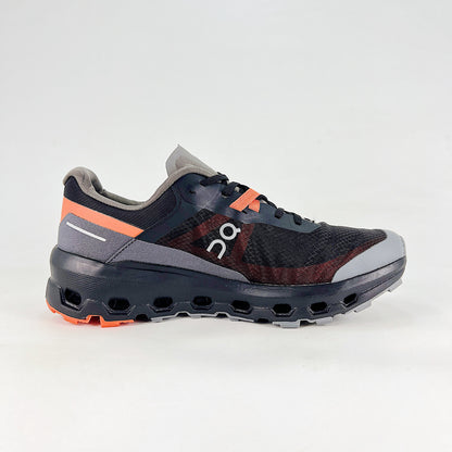 On Running Cloudvista – Black & Grey & Coral Orange Unisex High-Performance Trail Running Shoes