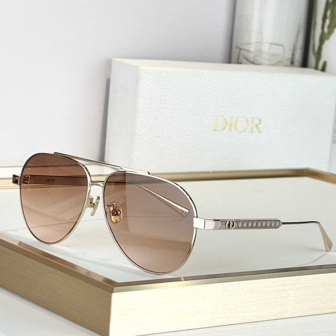 D**R Aviator Sunglasses | Silver Metal Double-Bridge Frame, Dark Grey Lenses | Multiple Colors