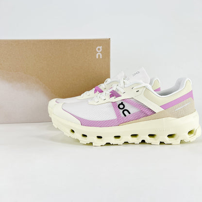 On Running Cloudvista – White & Lilac & Beige Unisex Lifestyle Running Shoes
