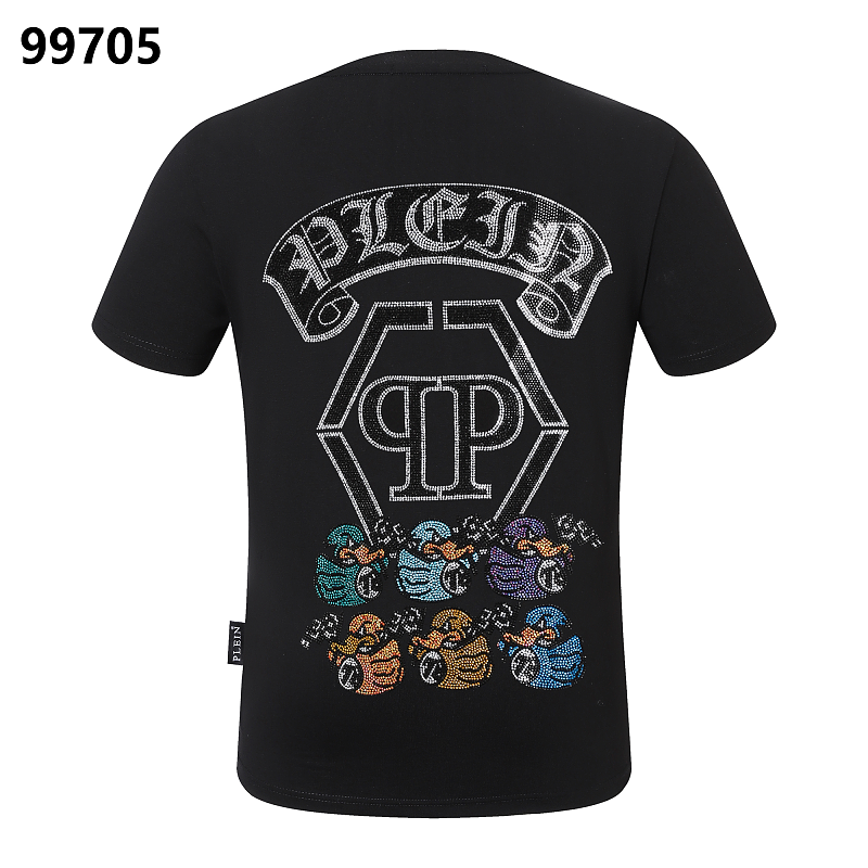 P**P Men's Platinum Cut Logo Emblem T-Shirt | Black White