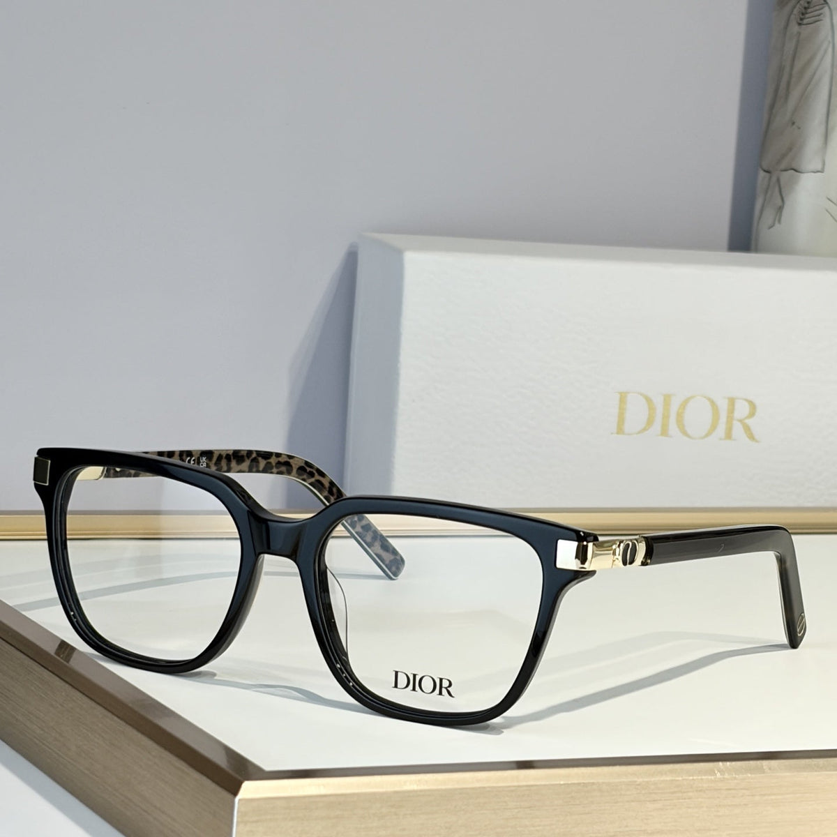 D**R Square Optical Eyeglasses Frame | Transparent Grey Acetate, Clear Lenses & Silver CD Logo Hinge | 6 Colorways