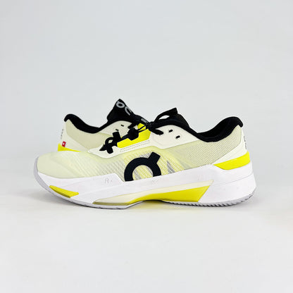 On The Roger Pro Fire – Ivory White & Neon Yellow Unisex Breathable Anti-Slip Tennis Shoes