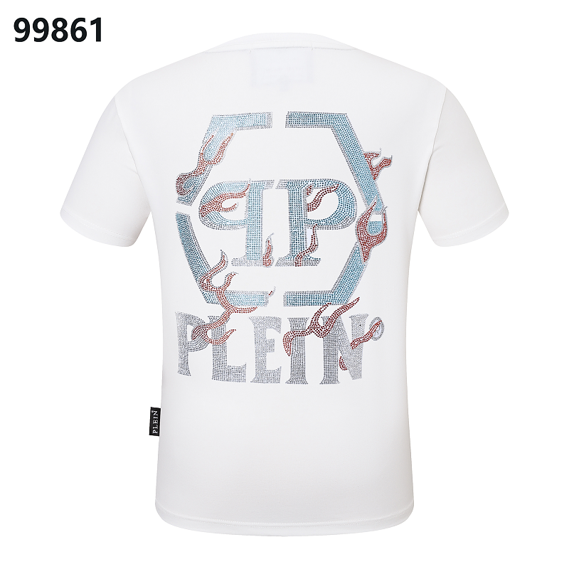 P**P Men's Nightlife VIP Logo Emblem T-Shirt | Black White