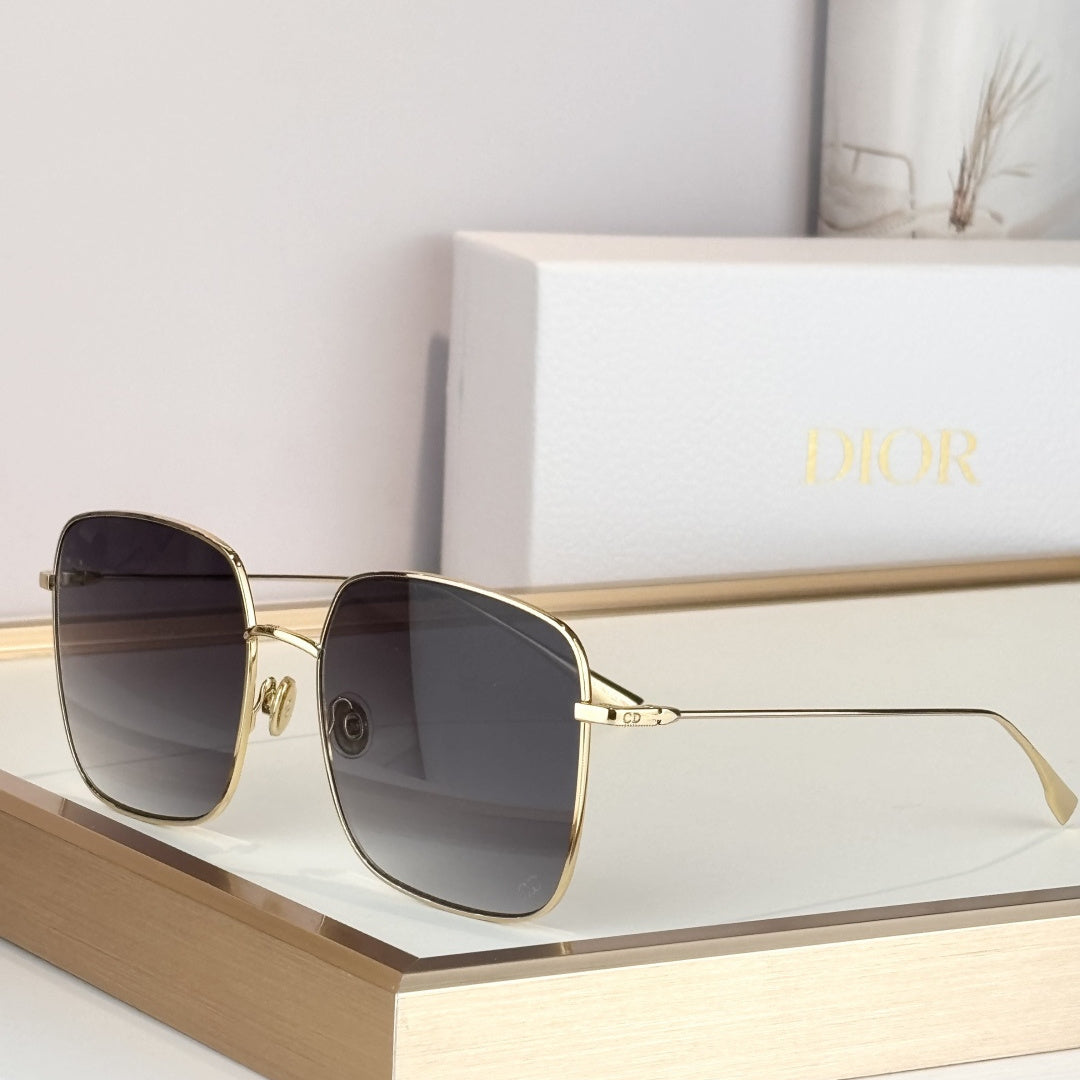 D**R Oversized Square Sunglasses | Silver & Gold Metal Frame, Grey Gradient Lenses | Multiple Colors