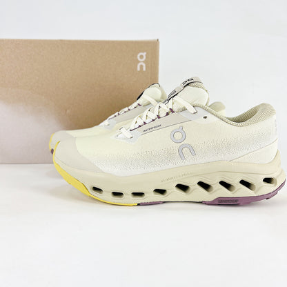On Cloudsurfer Trail 2 Waterproof – White & Sand Unisex Soft Cushioned Waterproof Trail Running Shoes
