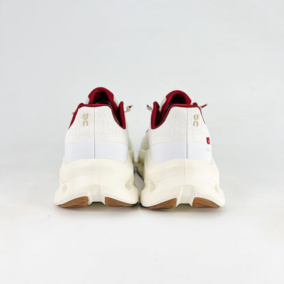 On Running Cloudeclipse – Ivory & Crimson Red Unisex High-Performance Road Running Shoes