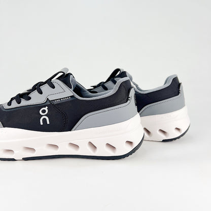 On The Roger Clubhouse Pro – Black & Steel Grey Unisex Premium Tennis-Inspired Lifestyle Sneakers
