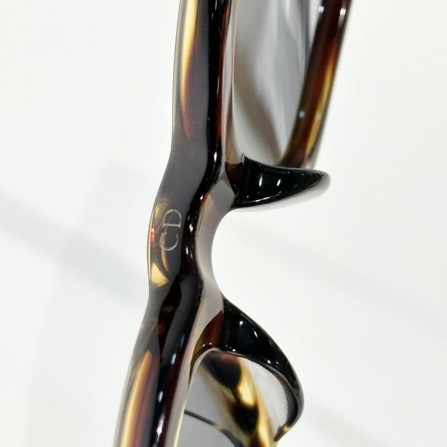 D**R BlackSuit Square Sunglasses | Havana Striped Acetate Frame & Dark Grey Lenses