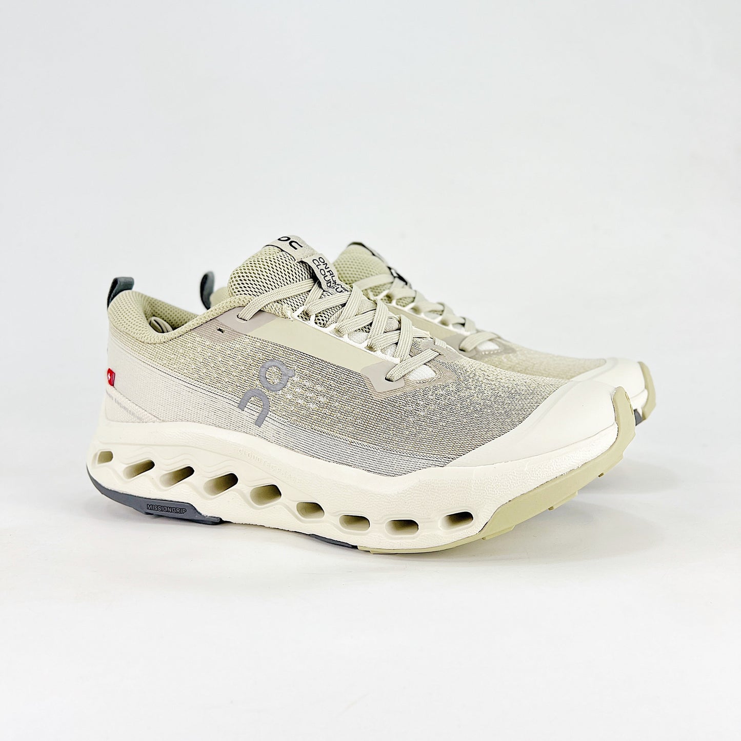 On Cloudsurfer Trail 2 – Sand & Sage Green Unisex Soft Cushioned Breathable Trail Running Shoes