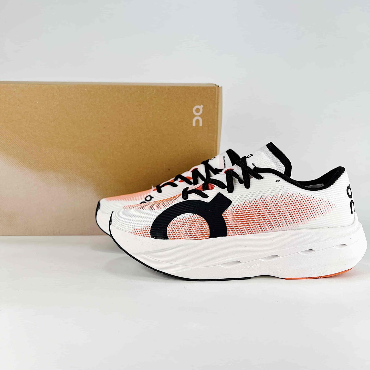 On Running Cloudboom Echo – White & Flame Men's Lightweight Racing Shoes