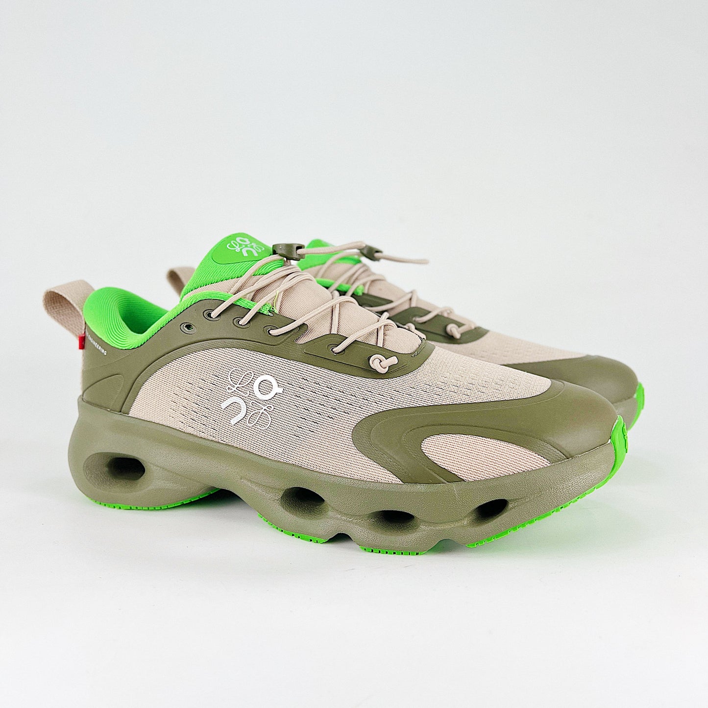 On x Loewe Cloudaway – Sand & Olive Green Unisex Premium Collaboration Lifestyle Sneakers