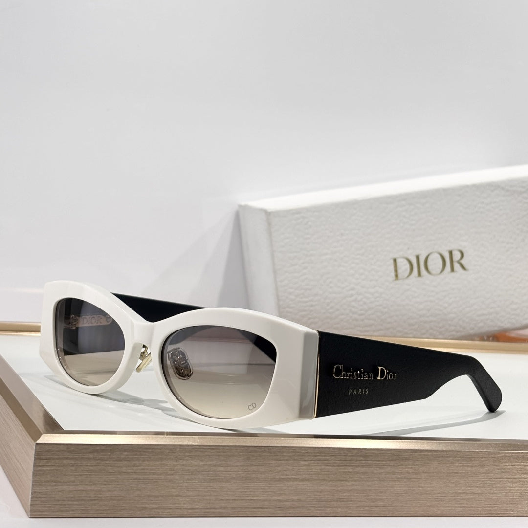 D**R DiorPacific S1U Sunglasses | Narrow Rectangle Acetate Frame, Christian Dior Paris Temple, Gold CD Hinge | 6 Colors