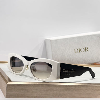 D**R DiorPacific S1U Sunglasses | Narrow Rectangle Acetate Frame, Christian Dior Paris Temple, Gold CD Hinge | 6 Colors