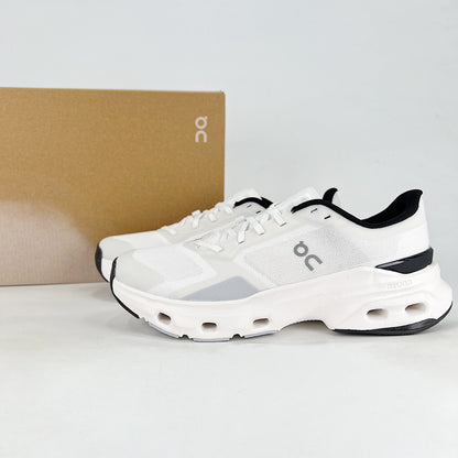 On Running Cloudmonster – White & Black Unisex Maximum Cushion Running Shoes
