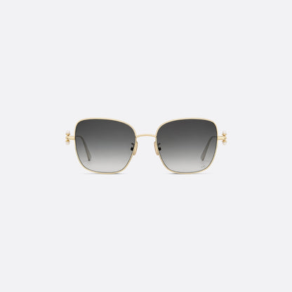 D**R Butterfly Square Sunglasses | Gold Metal Frame, Pearl Hinge Detail, Gradient Rose-Brown Lenses | Multiple Colors