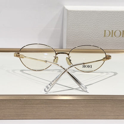 D**R Round Optical Glasses | Gold, Black, Burgundy & Silver Metal Frame, Cannage or CD Temple Block, Blue-Light Lenses | 4 Colors