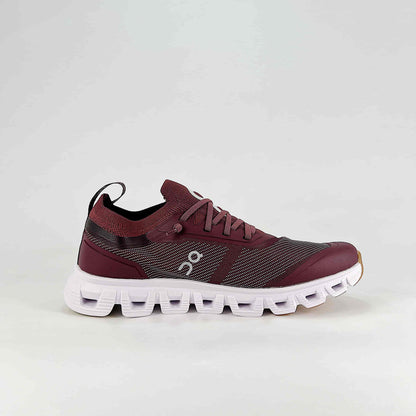 On Running Cloud 6 Versa – Burgundy, Black & White Unisex Lifestyle Running Shoes