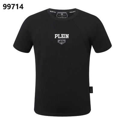 P**P Men's Travel Ready Logo Emblem T-Shirt | Black White