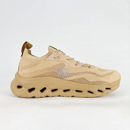 Loewe × On Cloudsurfer – Unisex Lightweight Breathable Luxury Collaborative Running Shoes | Sand & Desert Tan
