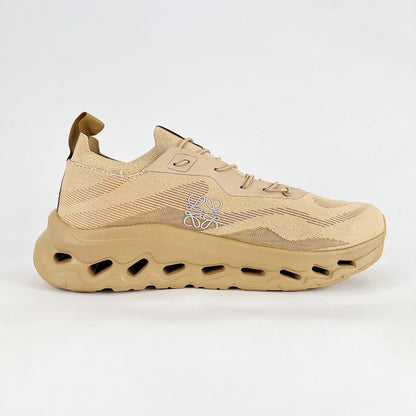 Loewe × On Cloudsolo – Unisex Lightweight Breathable Luxury Collaborative Running Shoes | Sand & Wheat