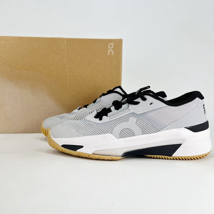 On The Roger Pro Padel – Ice Grey & White Unisex Breathable Anti-Slip Shock-Absorbing Padel Court Shoes